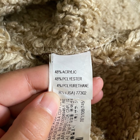 Zara brown faux suede fur vest - Picture 4 of 4